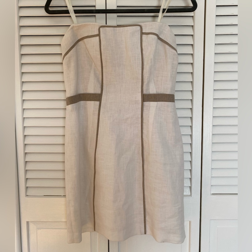 BCBGeneration Strapless Linen Dress